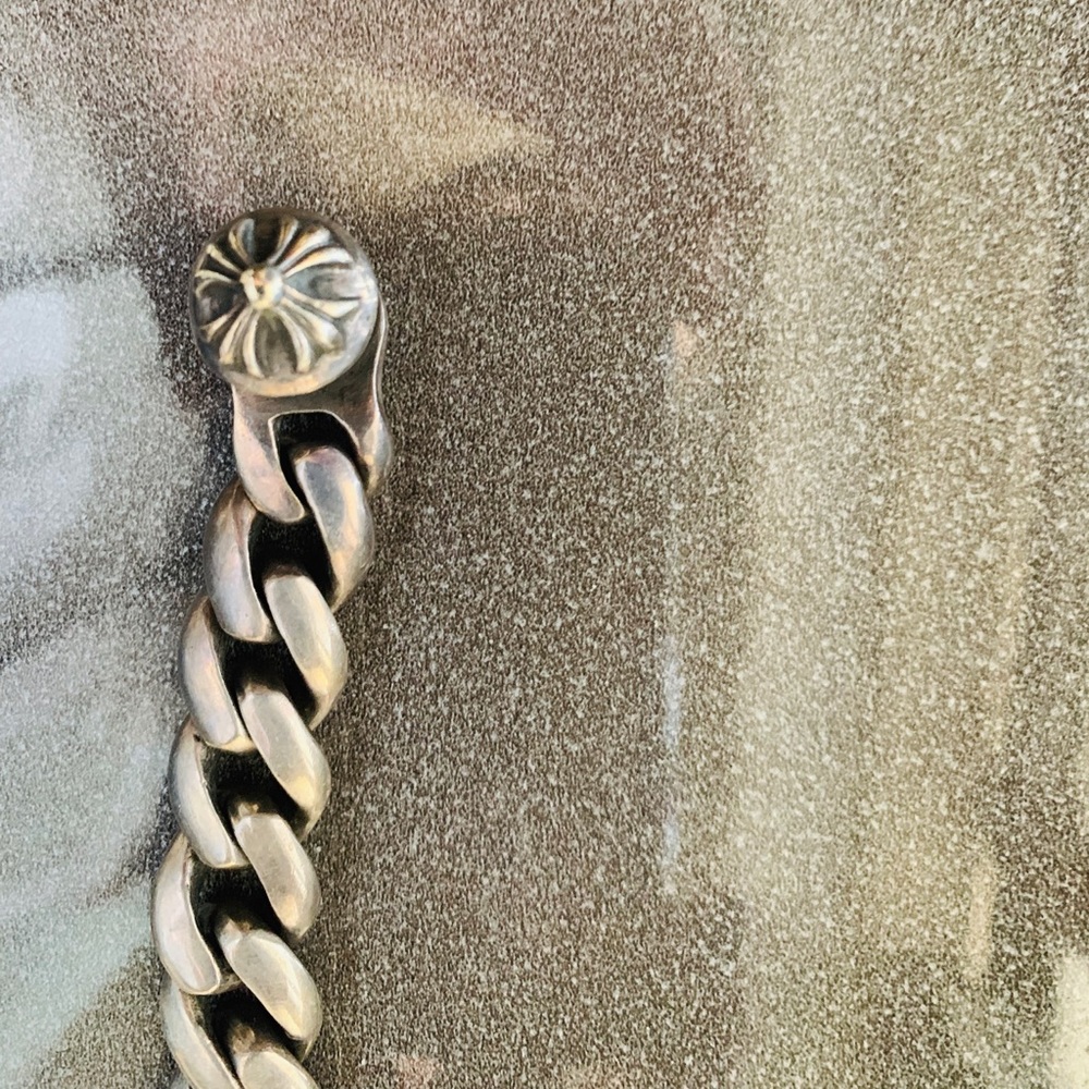 Chrome heart bracelet